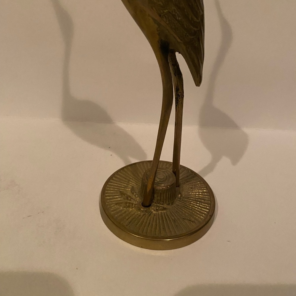 MIDCENTURY BRASS CRANE. - Picture 3 of 4